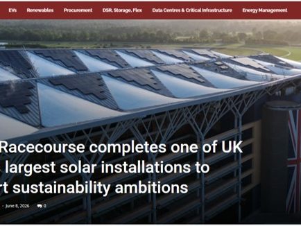The Energyst article covering Ortus Energy and SSE Energy Solutions’ Ascot Racecourse rooftop solar installation