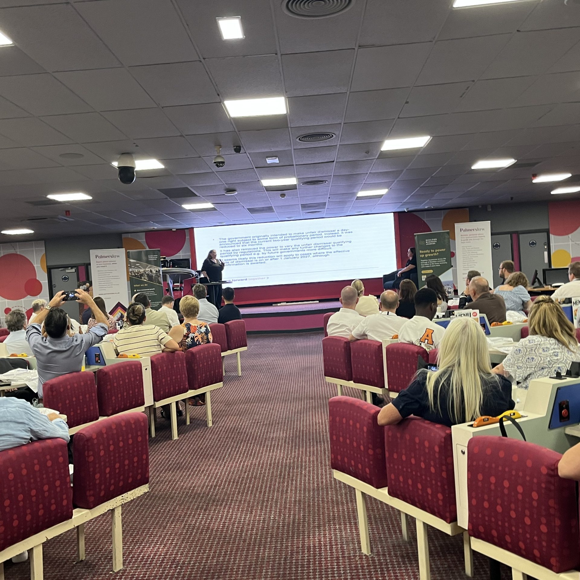 Audience listening to Basildon Business Leaders at breakfast briefing at Buzz Bingo Basildon